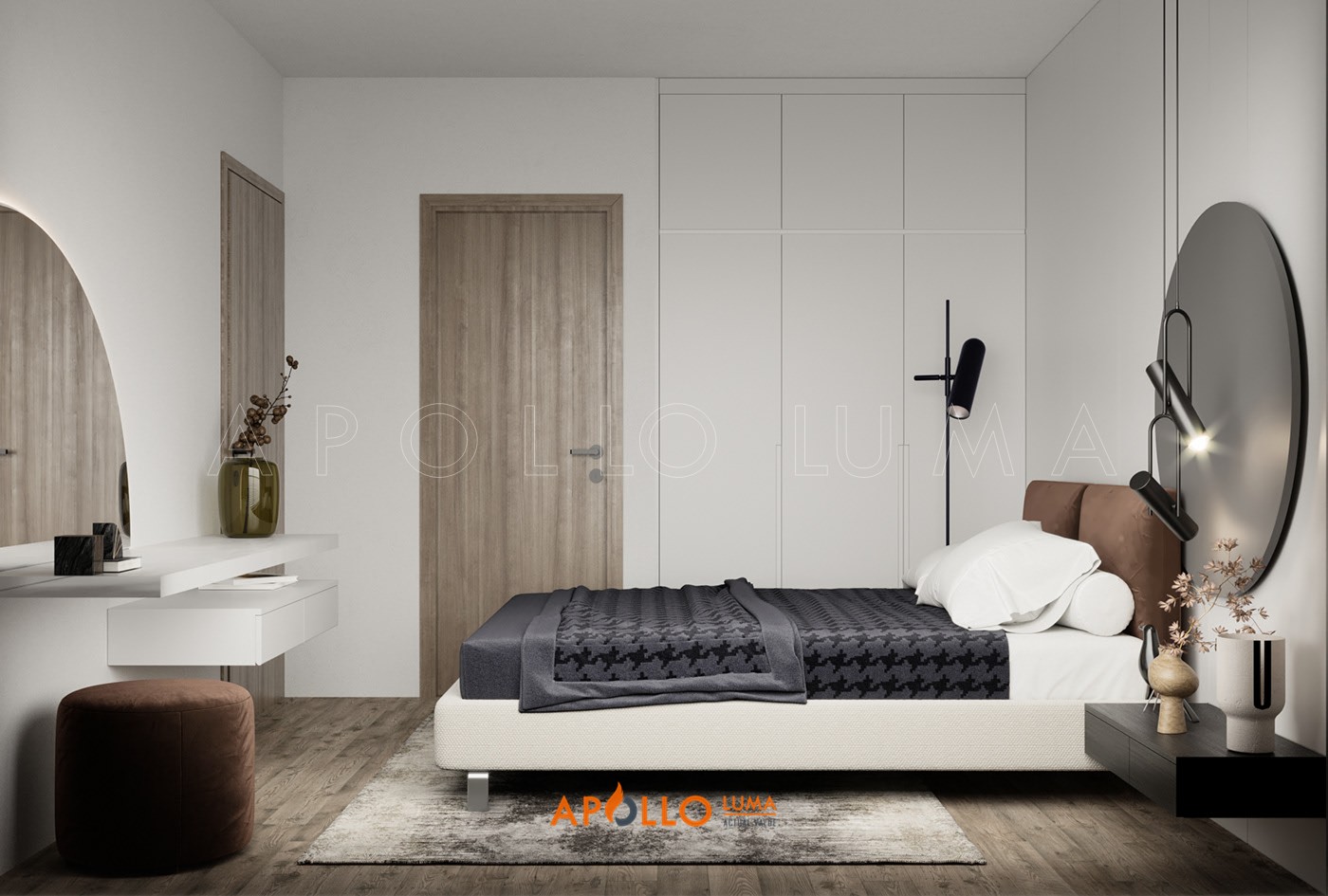 Mẫu thiết kế phòng ngủ Master đẹp căn hộ 3PN Vinhomes Smart City