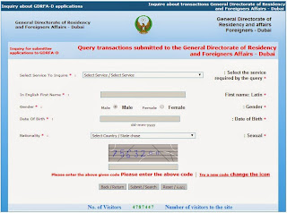 visit visa for dubai status checking online