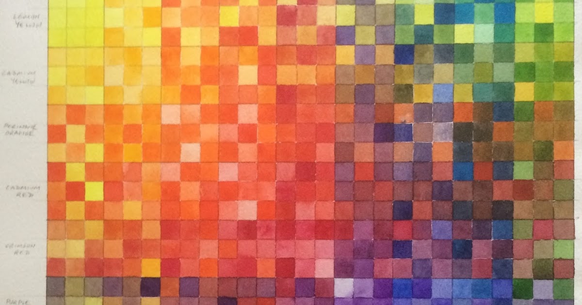 Jane Blundell Artist Nine Colour Mixing Grid