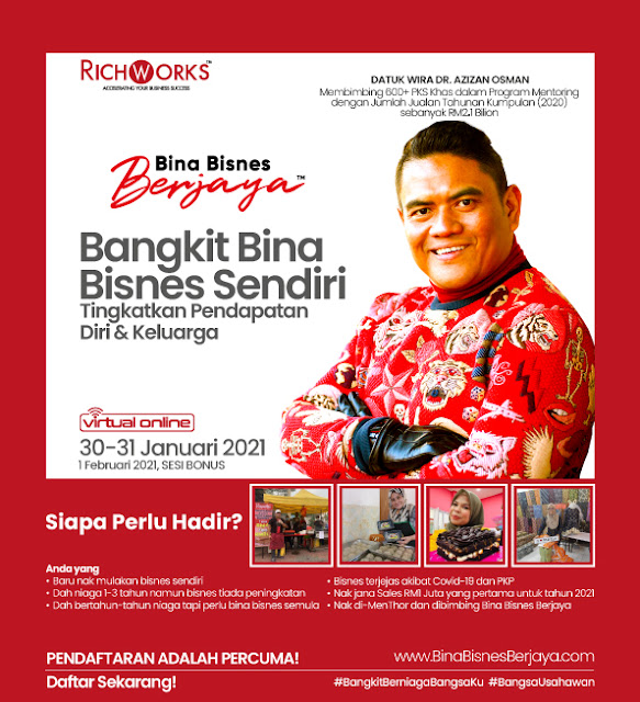 RichWorks anjur Program Bangkit Bisnes Dari KRISIS 3.0 secara Percuma