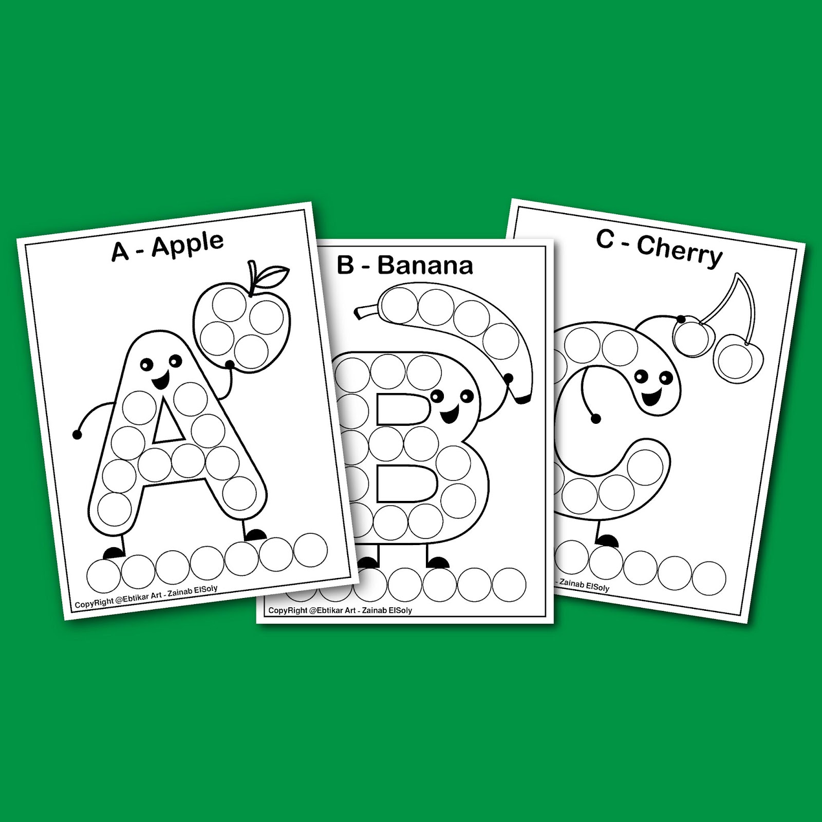 ABC For Dot Marker Coloring Pages ABC For Dot Marker Coloring Pages
