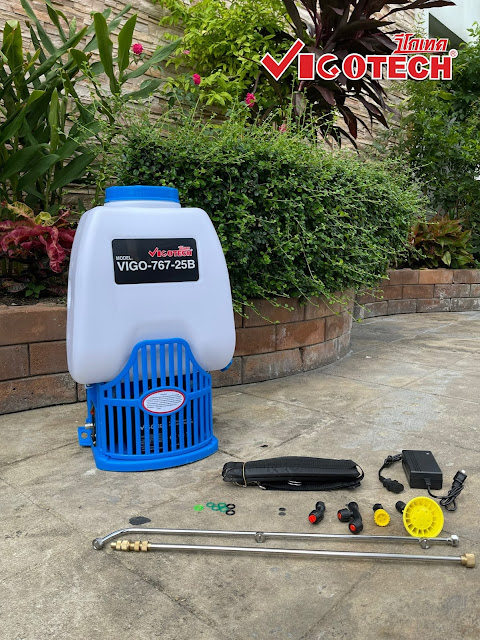 เครื่องพ่นยาแบตเตอรี่ 25 ลิตร มอเตอร์คู่14 บาร์-2