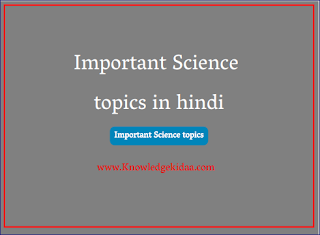 Important Science topics in hindi 