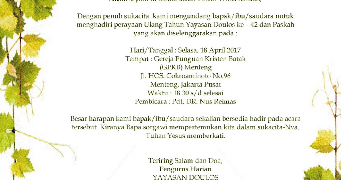 Contoh Undangan Natal 30+ Trend Terbaru Format Undangan