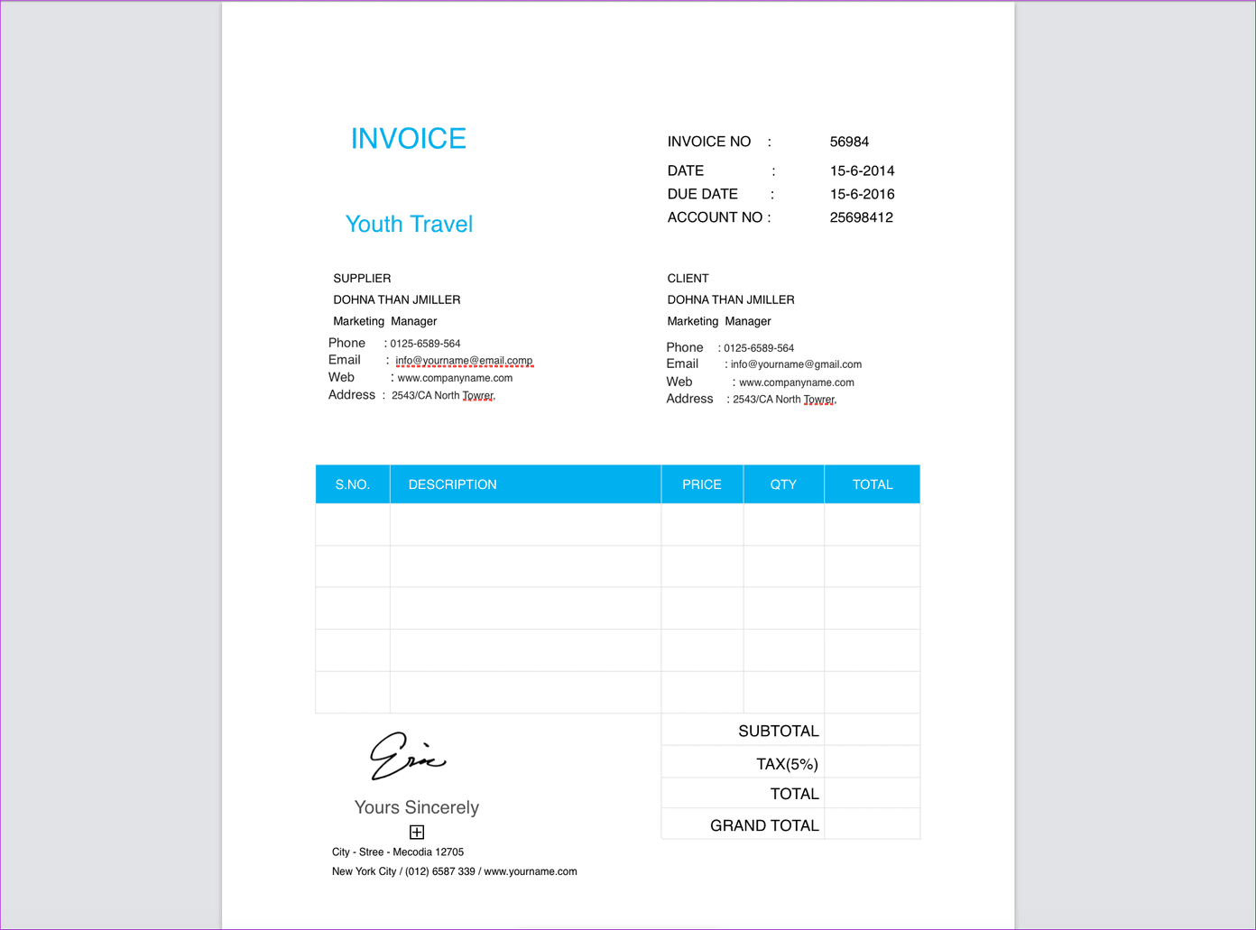 Apple Pages Receipt Template Invoice Template