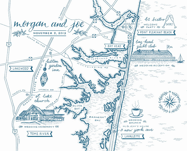 Invitations Ink Social Design Studio Wedding Map Invitation