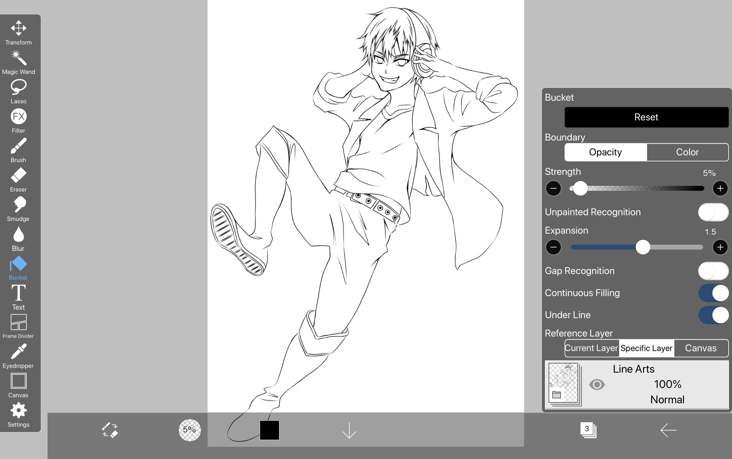 How to Use the Bucket Tool in ibisPaint X