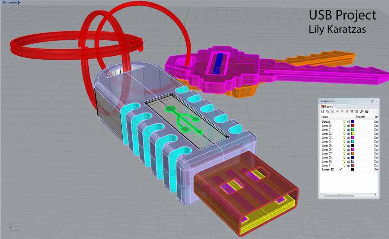 ELDS 205: Computer Aided Product Design: Lily Karatzas: Week 5 USB Project