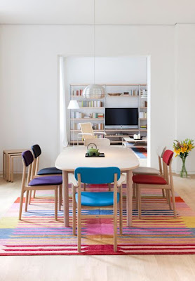 How to decorating dining room with pop-colors