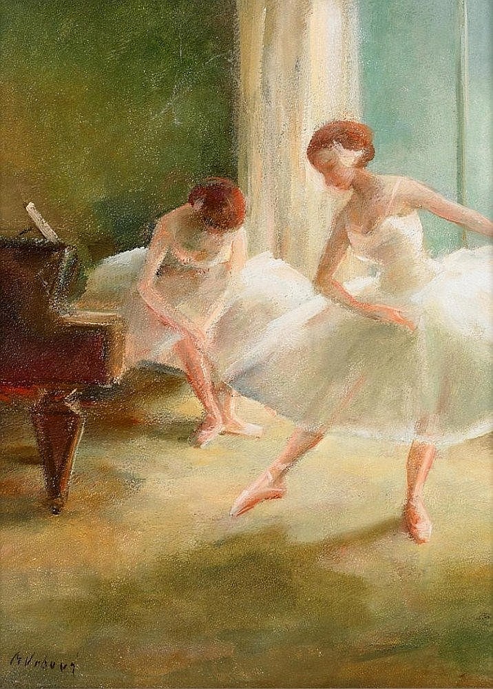"Ballet Dancers" by Miloslava Vrbova-Stefkova "Ballet Dancers" by Miloslava Vrbova-Stefkova