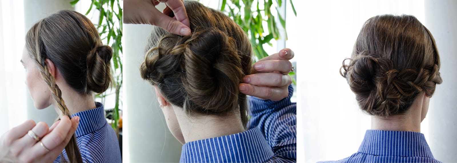 simple braided knot hair step by step tutorial