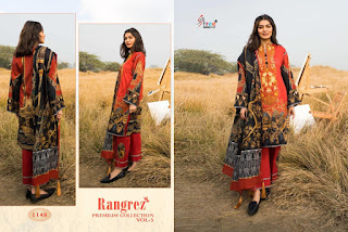 Shree Fab Rangrez Premium collection 5 pakistani suits