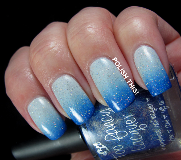 White & Blue Gradient - Biathlon Nails - Polish This!