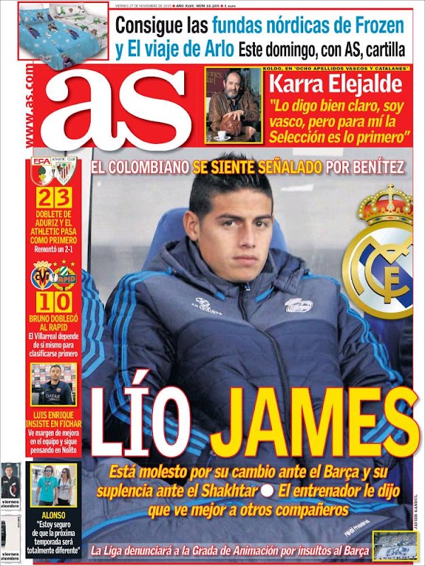 Real Madrid, AS: "Lío James"