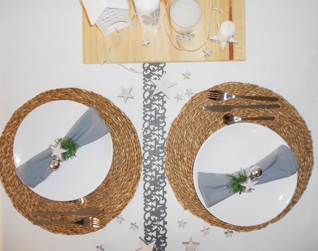 Salvamanteles ratán navidad