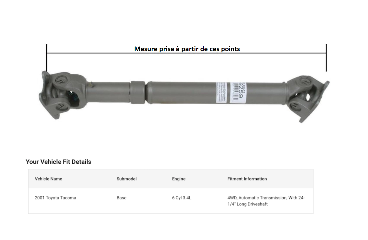 Comment mesurer un arbre de transmission? • Fiches Auto 24
