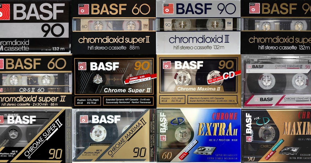 Audiochrome Cassette tape measurements BASF Chromdioxid, Extra II, Super II, Standard II