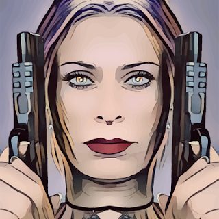 cool anime girl with gun profile pic