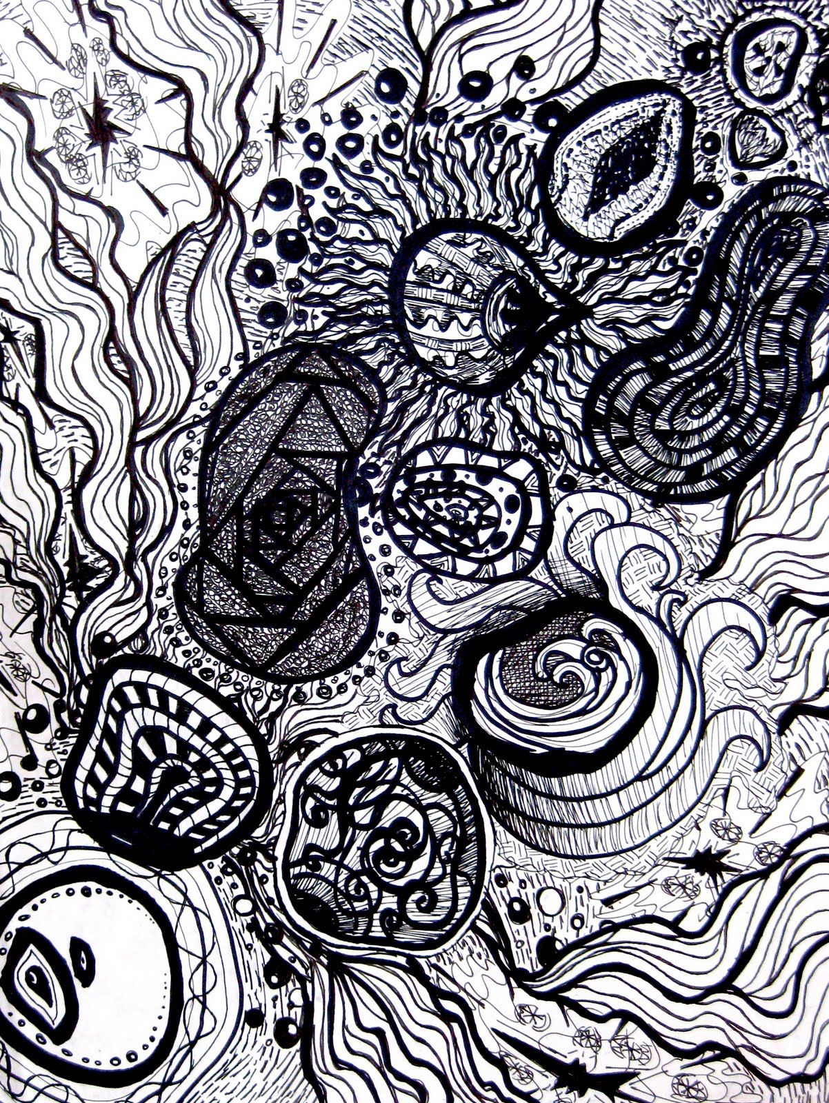 NWSA-2D Art: Project 02: Line - Organic / Geometric Compositions