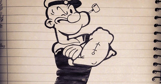How To Draw Popeye Easy, Step by Step, Drawing Guide, by Dawn - DragoArt