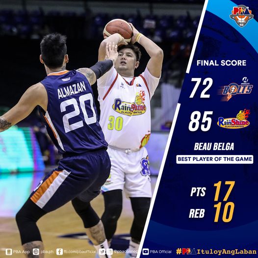 PBA Rain or Shine def. Meralco, 8572 (July 24, 2021) PhilSports.ph