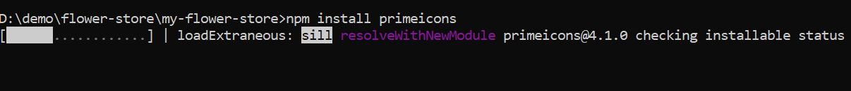 npm install primeicons