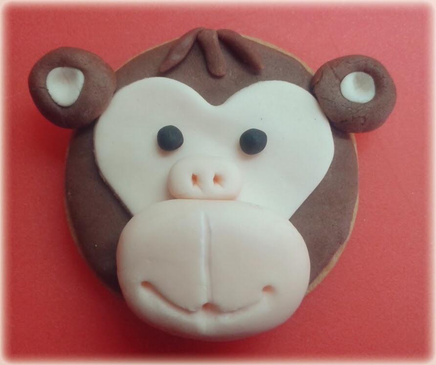 Galleta Mono con fondant