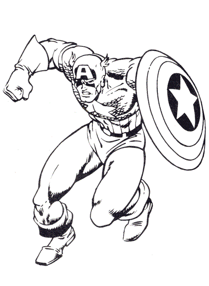 Best Free Printable Captain America Coloring Pages for Kids