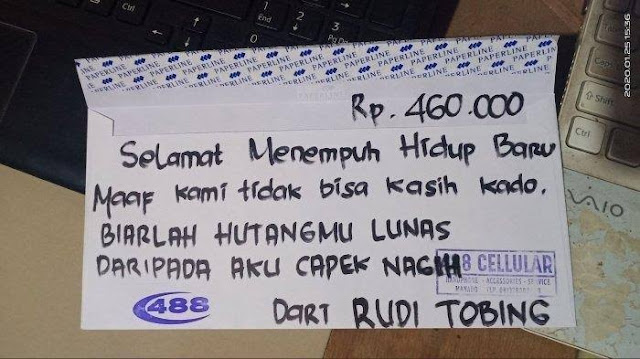 Viral Amplop Sumbangan Pernikahan Kosong, Bertuliskan Hutangmu Lunas, Begini Kisahnya