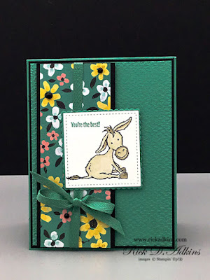 Today's You're the Best Card features the Sale-a-bration Darling Donkeys Stamp Set.  Click here to learn more and how you can earn it for FREE