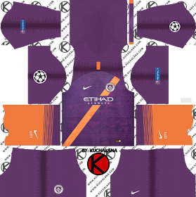 Manchester City 2018/19 UCL Kit - Dream League Soccer Kits