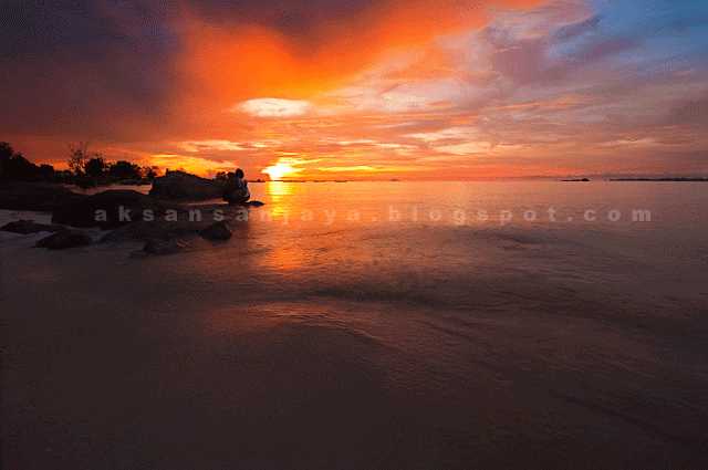 Sunset di Pantai Putat Belinyu Pulau Bangka