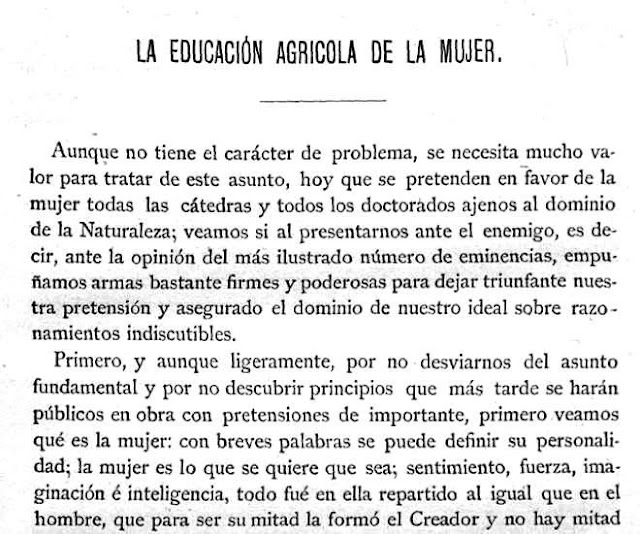 Fragmento del texto publicado en Gaceta Agrcola