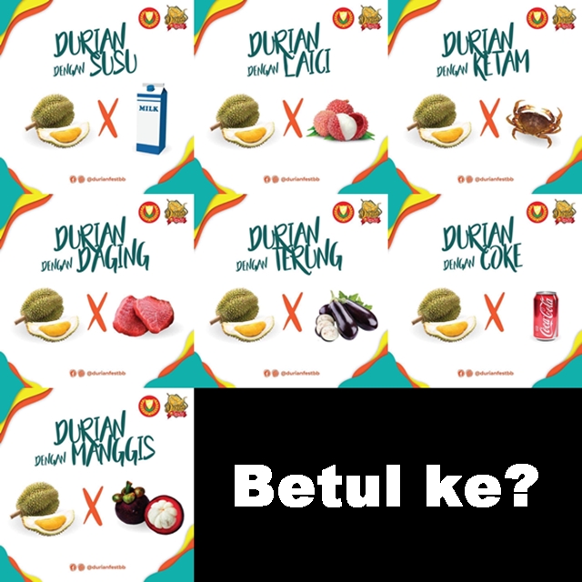 Makanan yang tidak boleh dimakan selepas makan durian