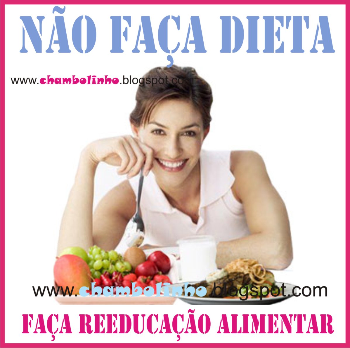 Recadinho Dieta para Facebook | Chambolinho Recados para Whatsapp