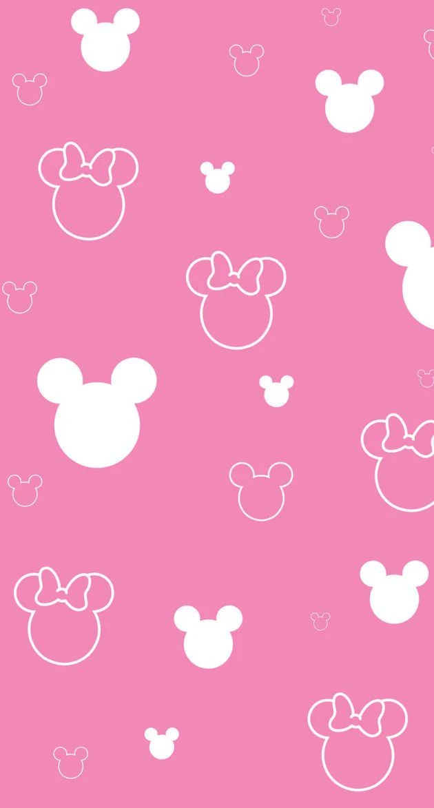 Wallpaper Pink Lucu Mickey