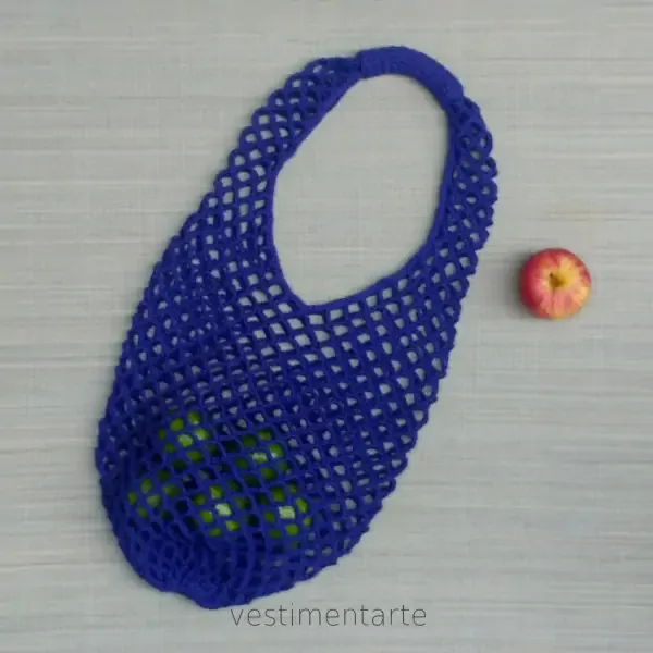 Ecobag Francesa Crochê Bolsa Reutilizável
