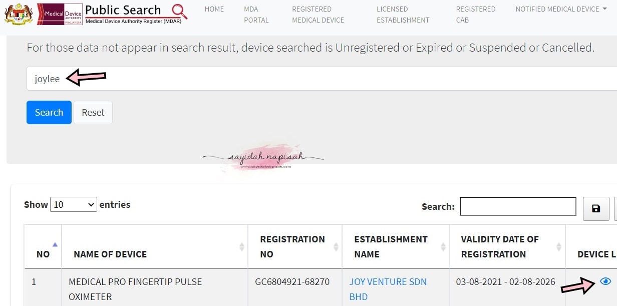 jenama oximeter mda approved by kkm harga