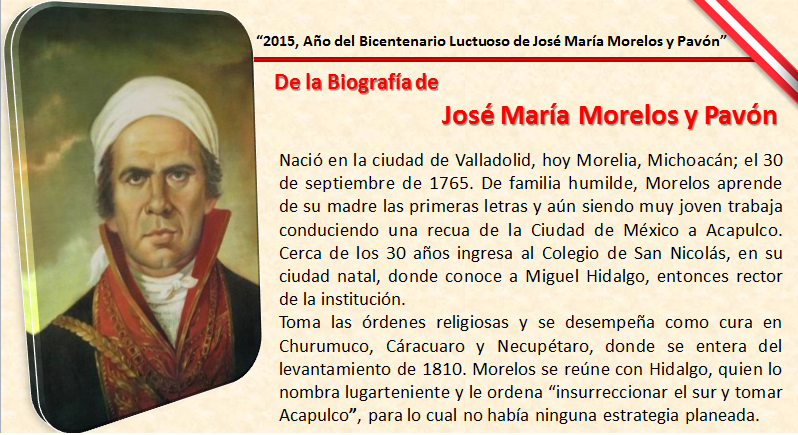 Biografía De Jose Maria Morelos Y Pavon Corta