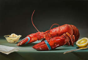 08-The-Lobster-Tjalf-Sparnaay-The-Beauty-of-the-Everyday-Paintings-of-Food-Art-www-designstack-co