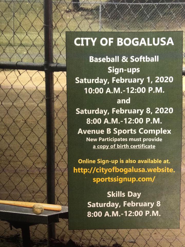 Mt. Hermon Web TV City of Bogalusa Baseball & Softball Signups