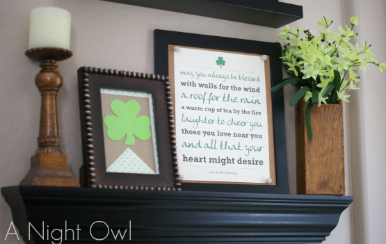 St. Patrick's Day Mantel - A Night Owl Blog