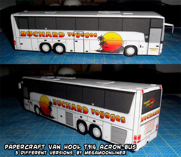 Ninjatoes' papercraft weblog Papercraft Van Hool T916 Acron buses!