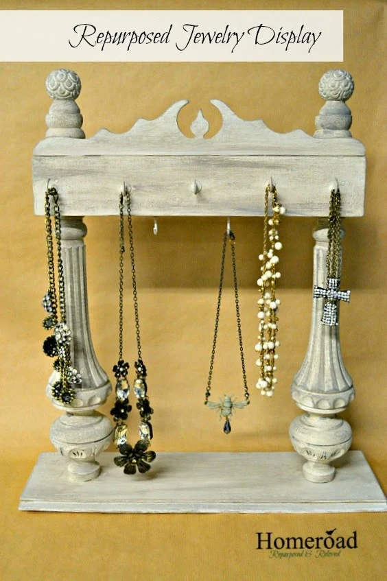 Repurposed Jewelry Display and MudPaint www.homeroad.net