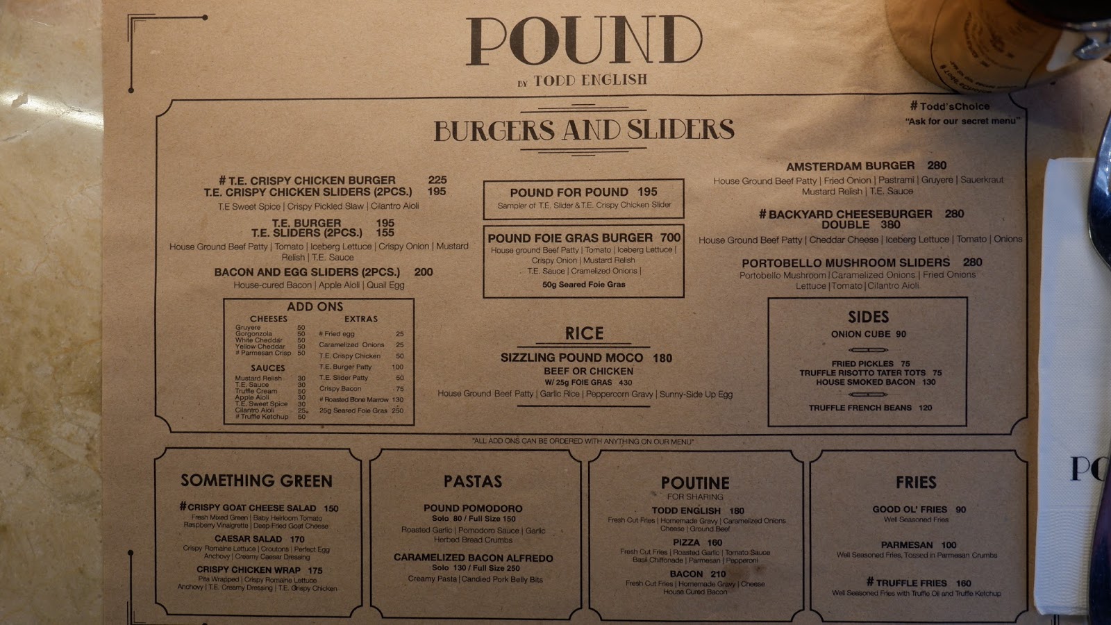 Snacking at POUND by Todd English , Mall of Asia