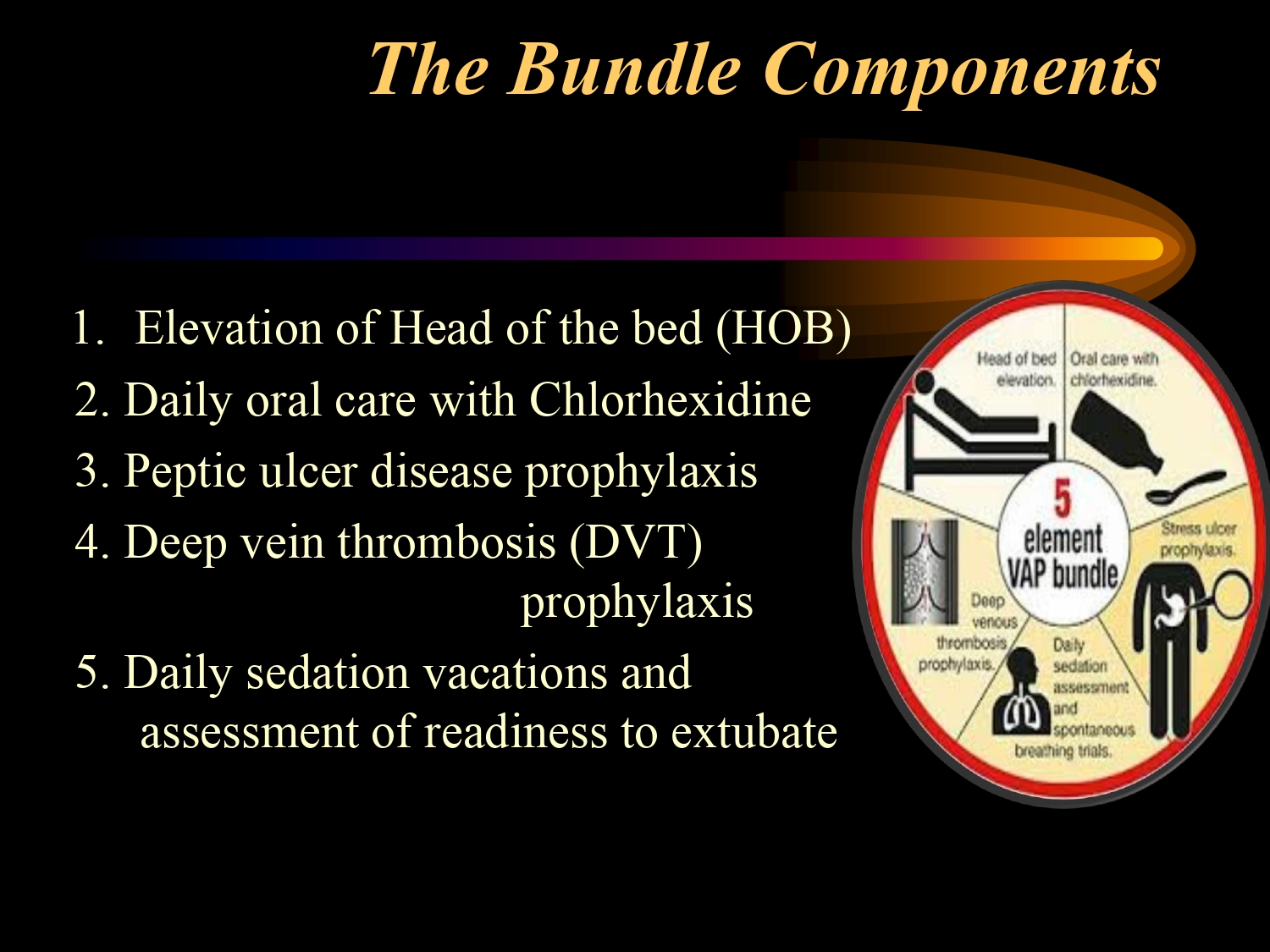 Importance of Infection Prevention from VAP and Use of Care Bundle