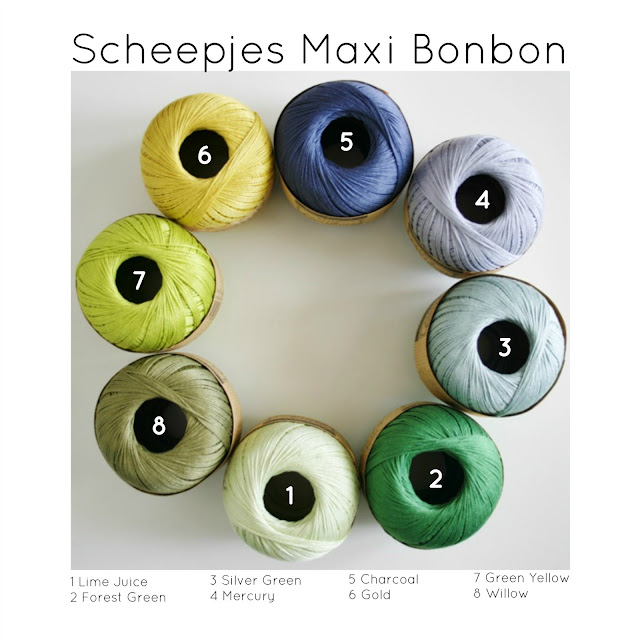 Scheepjes Maxi Bonbon Yarn -- 100% Mercerized Cotton in 87 Colors