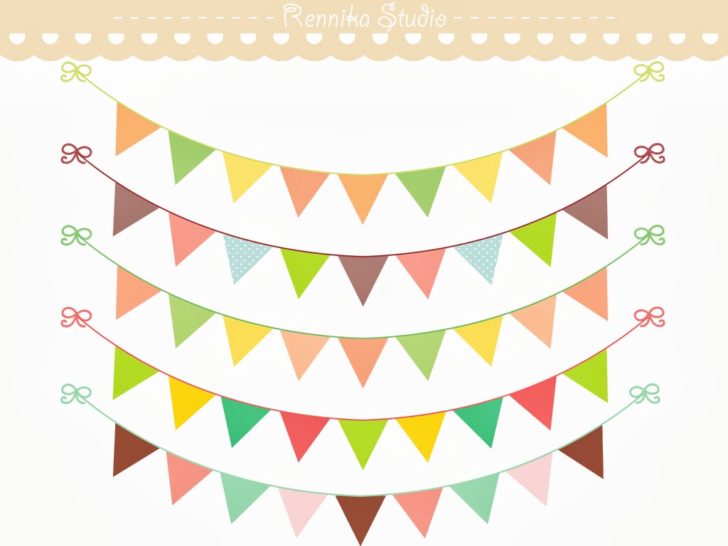 .: Summer Bunting Clip Art Design