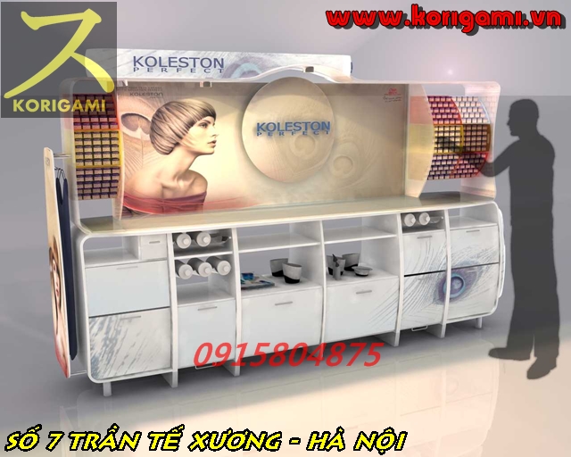 THAM KHẢO THIẾT KẾ PHÒNG NHUỘM TÓC LÀM HOÁ CHẤT COLOR BAR