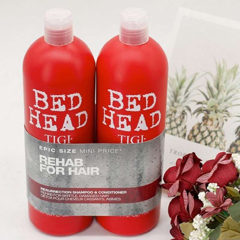 Bộ dầu gội và dầu xả phục hồi tóc hư tổn TIGI Bed Head 750ml (màu đỏ)